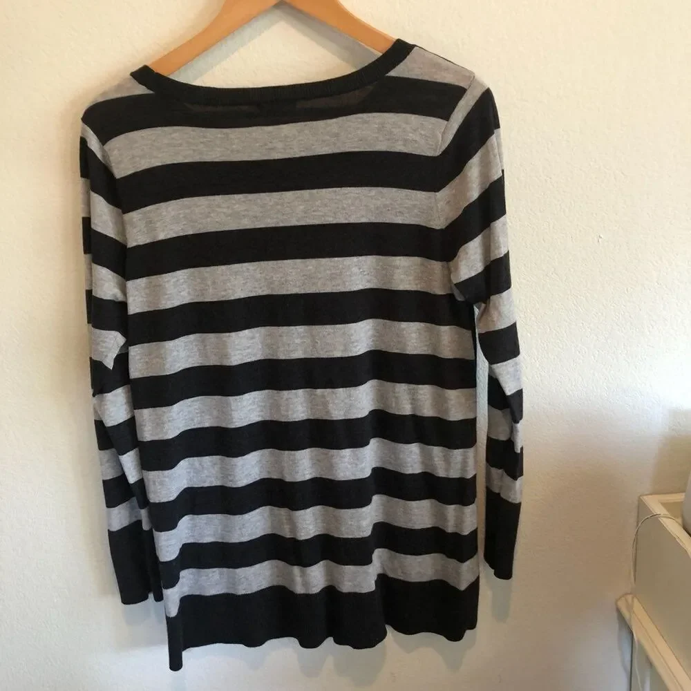 Nordstrom Grey Stripe Sweater